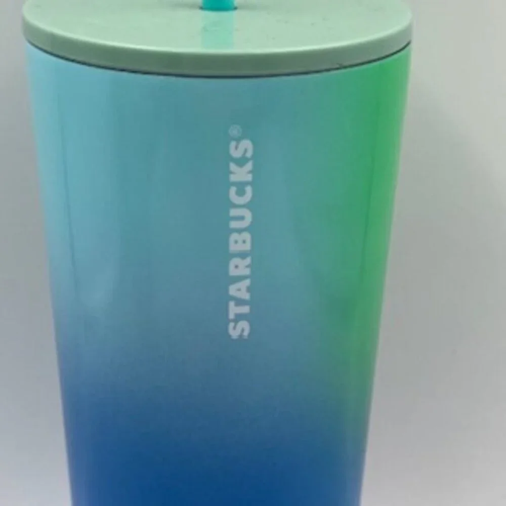 NEW‎ Starbucks Stainless Steel Tie-Dye Tumblers 24 Oz Lids And Straws